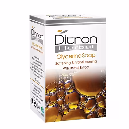 صابون گلیسیرینه شفاف دیترون مناسب پوست های خشک و معمولی 110 گرم