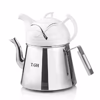 کتری قوری لوله دار قیطاسی 2.5 لیتری مدل 30800 براق کف چدن