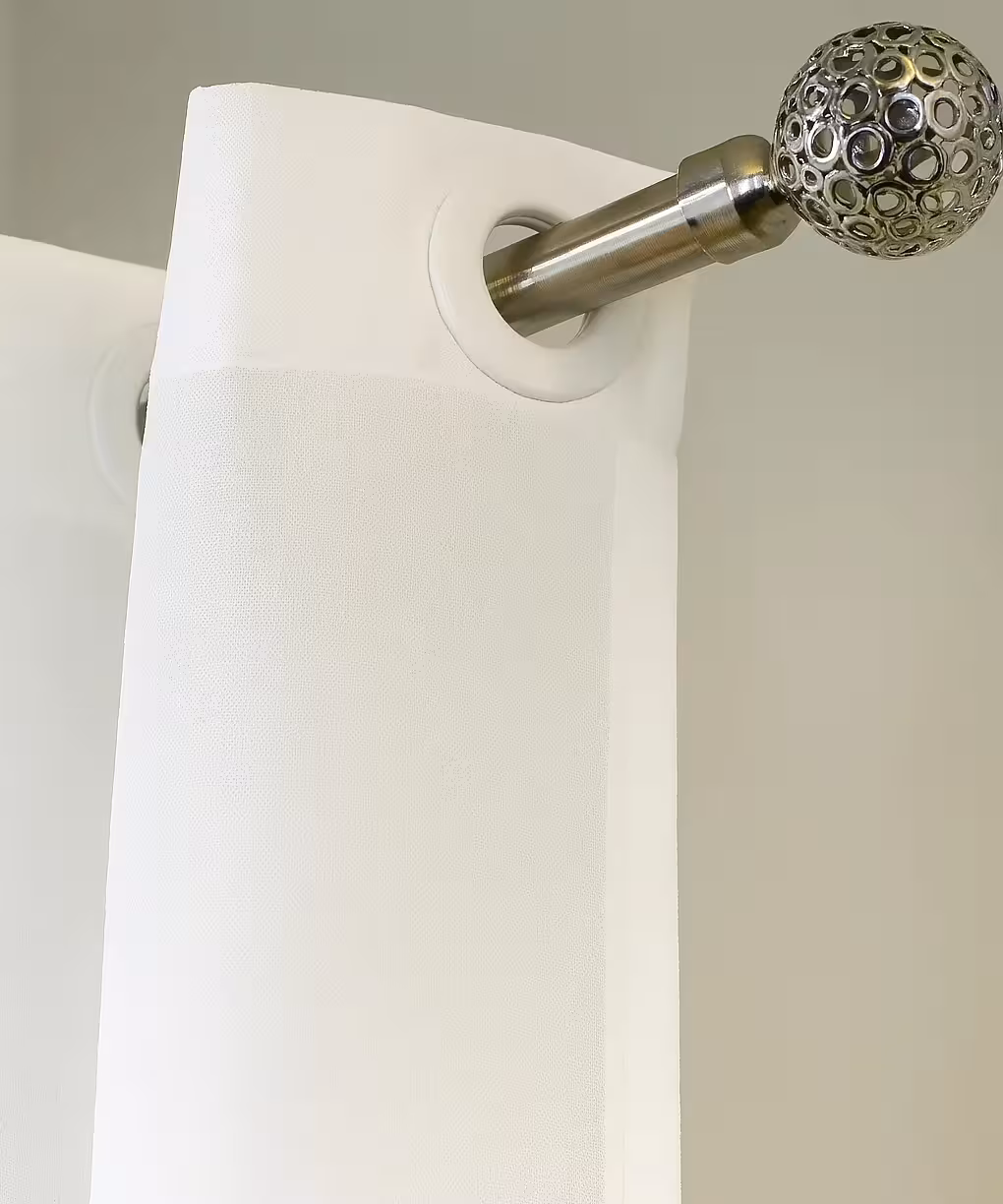 آستر پرده پانچی مات سفید شیری