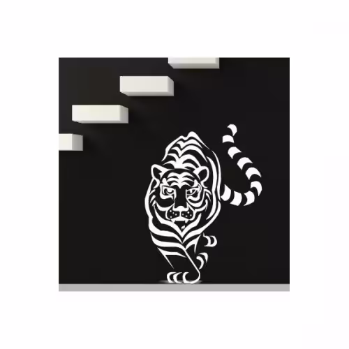 شابلون دیواری ببر کد 317