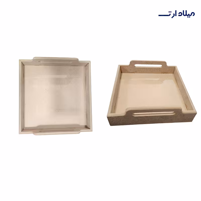 بیس MDF سینی دسته برجسته مربع 25سانت