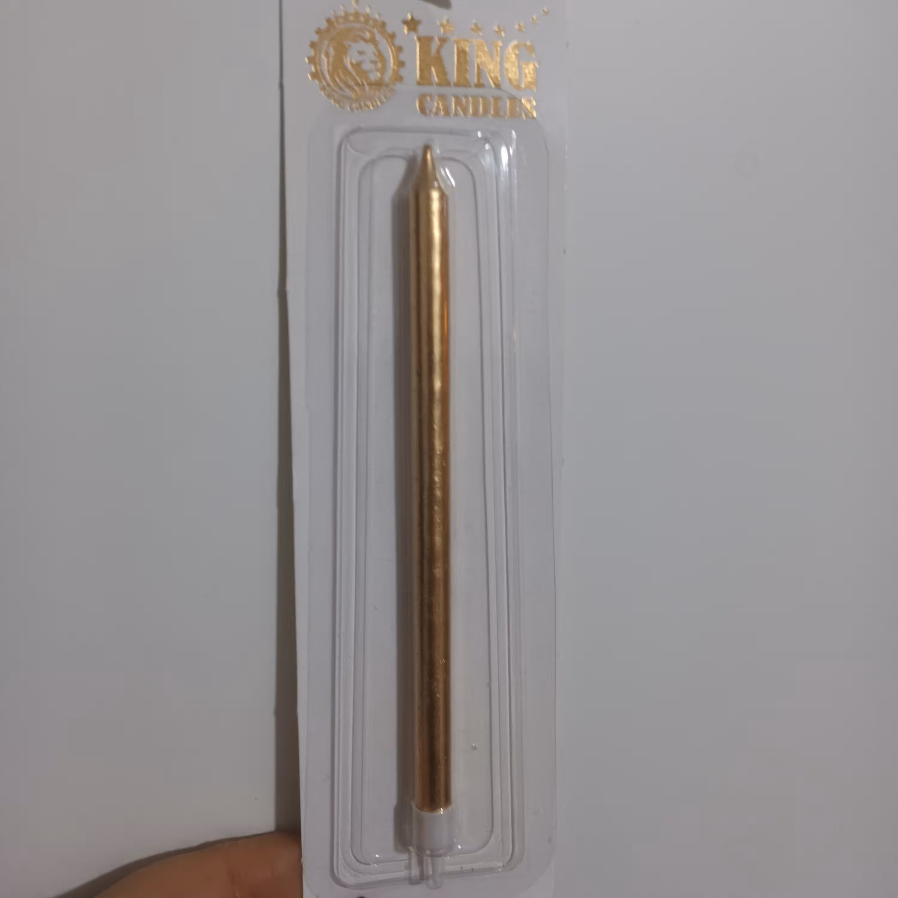 شمع مدادی تکی طلایی اکلیلی 