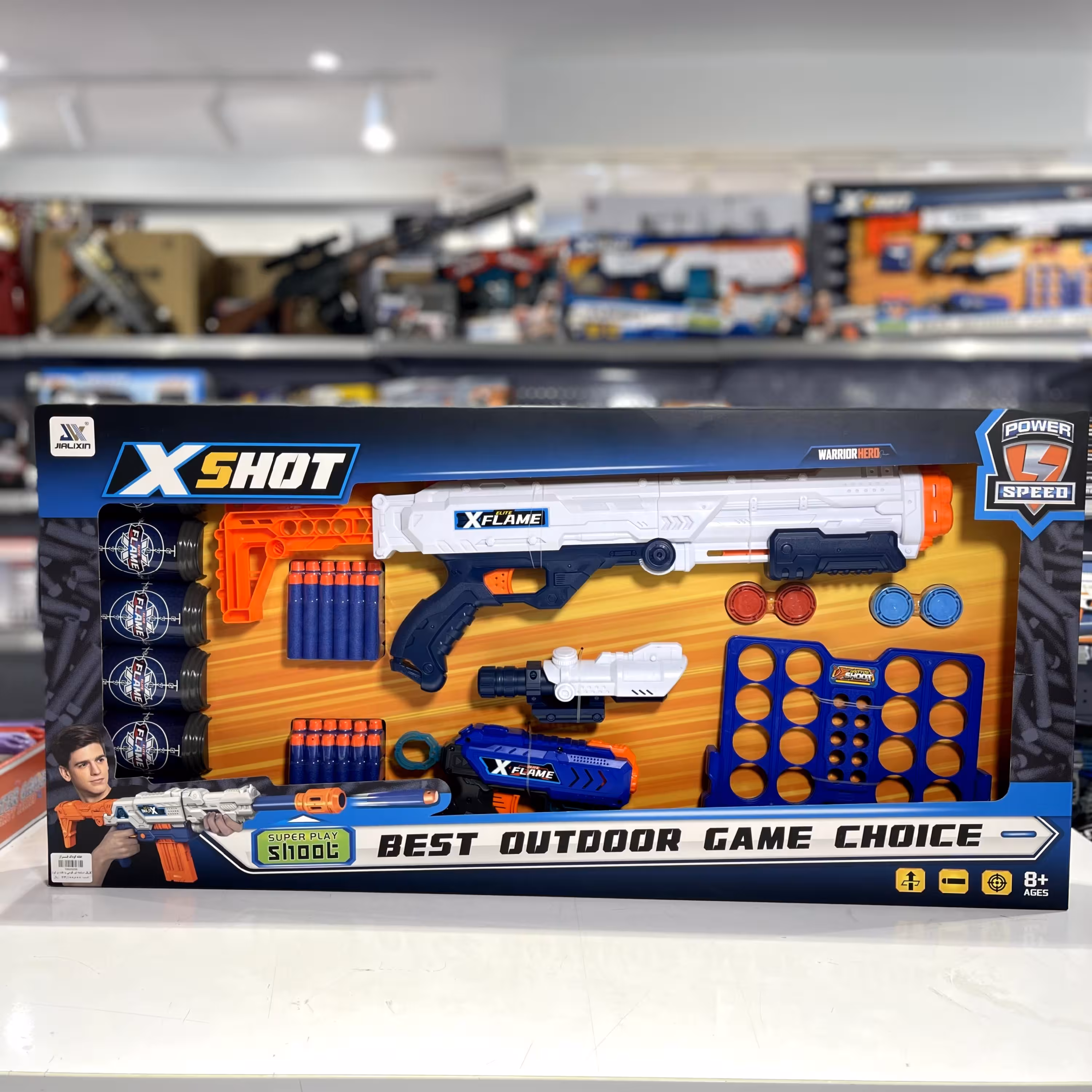 اسباب بازی اسلحه تیر فومی با کلت و لوازم برند ایکس شات XSHOT