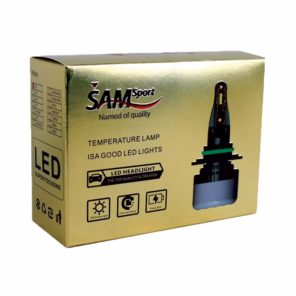 لامپ هدلایت خودرو سام رنگ زرد لیمویی Sam SM41 H7