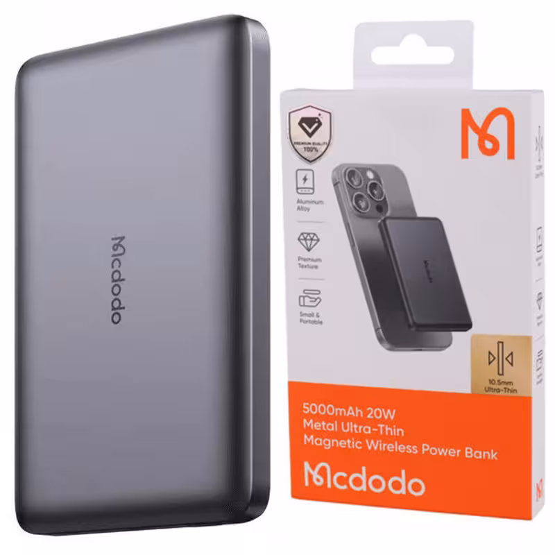 پاور بانک بی سیم فست شارژ مک دودو MC-464 PD 20W ظرفیت 5000 میلی آمپر ساعت