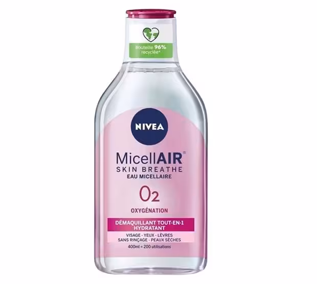 میسلار واتر و پاک کننده آرایش پوست خشک O2 نیوا MICELLAIR SKIN BREATHE NIVEA