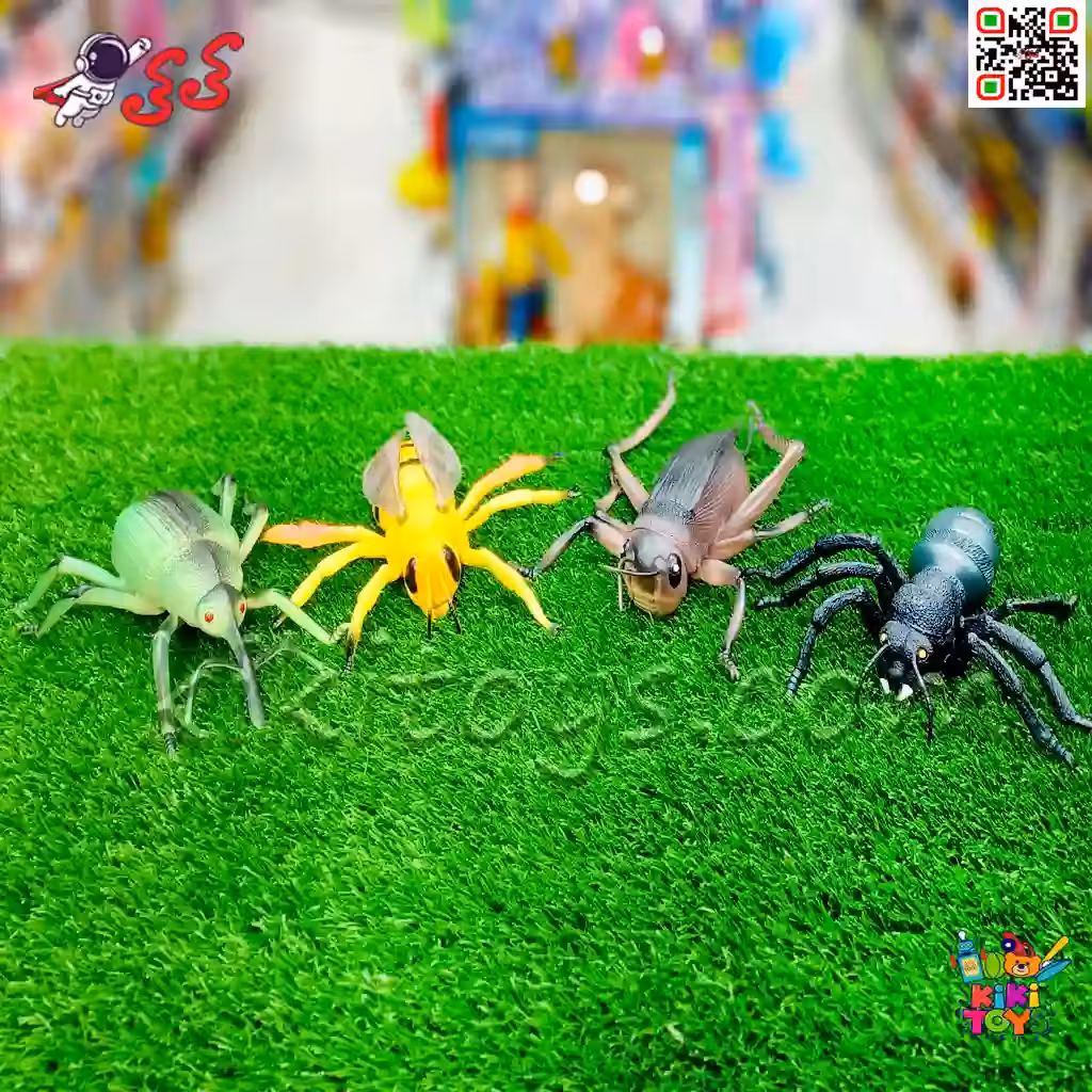 فیگور حیوانات و حشرات و خزندگان اسباب بازی بزرگ 4 عددی ANIMAL MODEL 2851