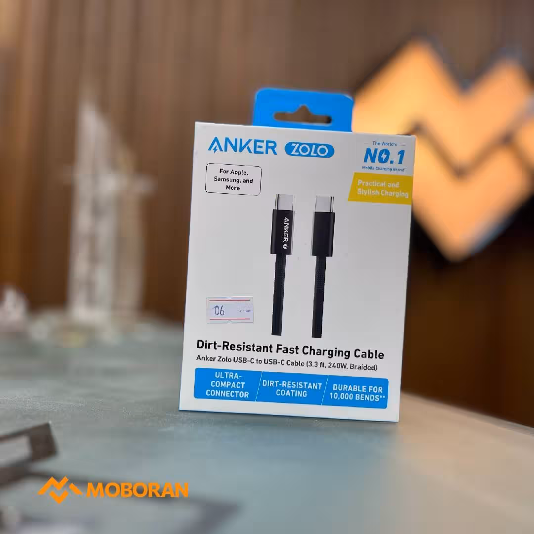 کابل شارژ انکر Anker Zolo USB-C to USB-C Cable Fast Charging 240W | موبوران