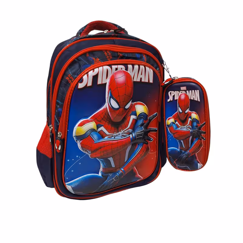 کوله پشتی مدرسه مدل اسپایدرمن به همراه جامدادی | چاوه