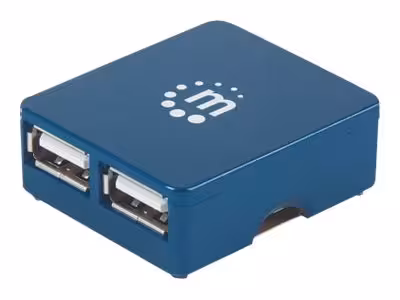 هاب 4 پورت منهتن USB-A آبی، 480 مگابیت در ثانیه (USB 2.0)