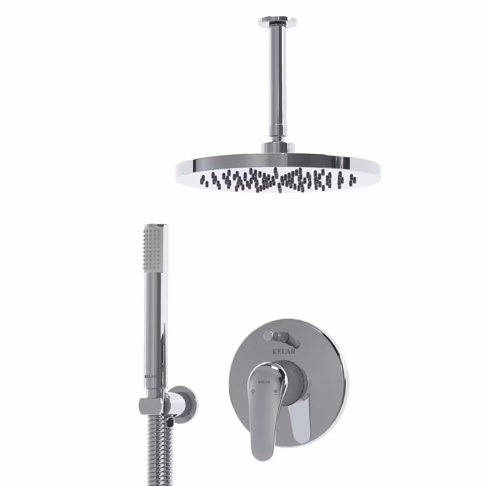 ملزومات شیر حمام توکار کلار مدل کلاسیک فلور تیپ 3