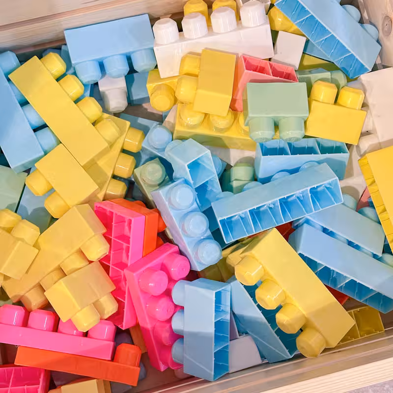 بلوک خانه سازی کودک 3 کیلویی رنگ پاستلی کد 6880225