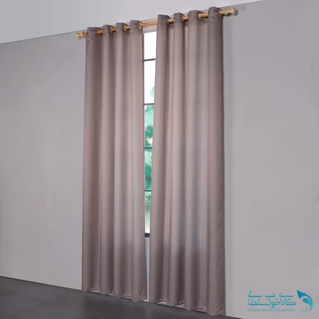 پرده نسکافه ای پارچه هازان مدل cu1-08