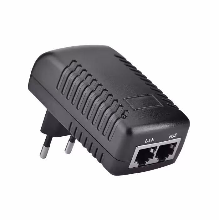 آداپتور 48 ولت 1.2 آمپر POE دارای چراغ نمایشگر اتصال جریان و دارای استاندارد CE – سوکت RJ-45