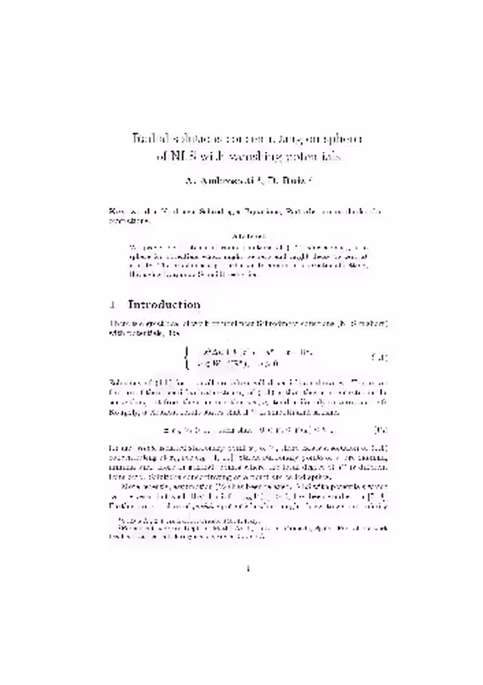 خرید و دانلود نسخه کامل کتاب Radial solutions concentrating on spheres of nls with vanishing potentials