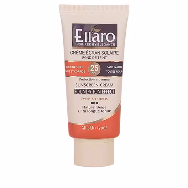 کرم ضد آفتاب الارو SPF25 کرم پودری مناسب انواع پوست 40 میلی ‎لیتر | Ellaro Sunscreen Cream SPF 25 For Normal And Dry Skins