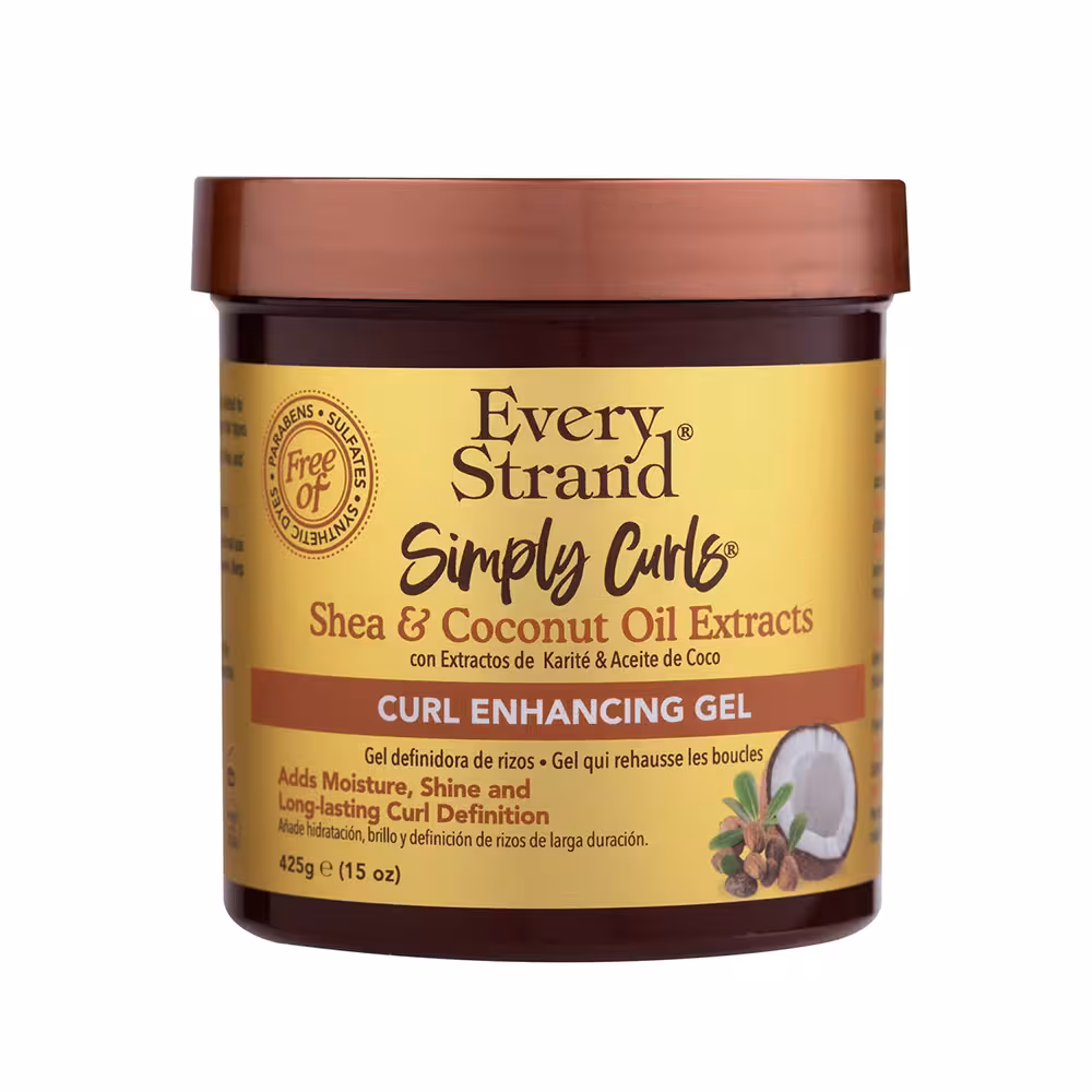 ژل تقویت کننده موی فر شی باتر و روغن نارگیل اوری استرند Every Strand Simply Curls Shea & Coconut Oil Extracts Curl Enhancing Gel • خوش آرا