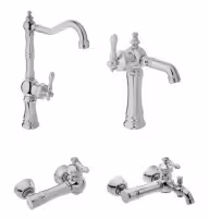 ست 4 تکه شیرآلات تینا برند آیدا رنگ کروم