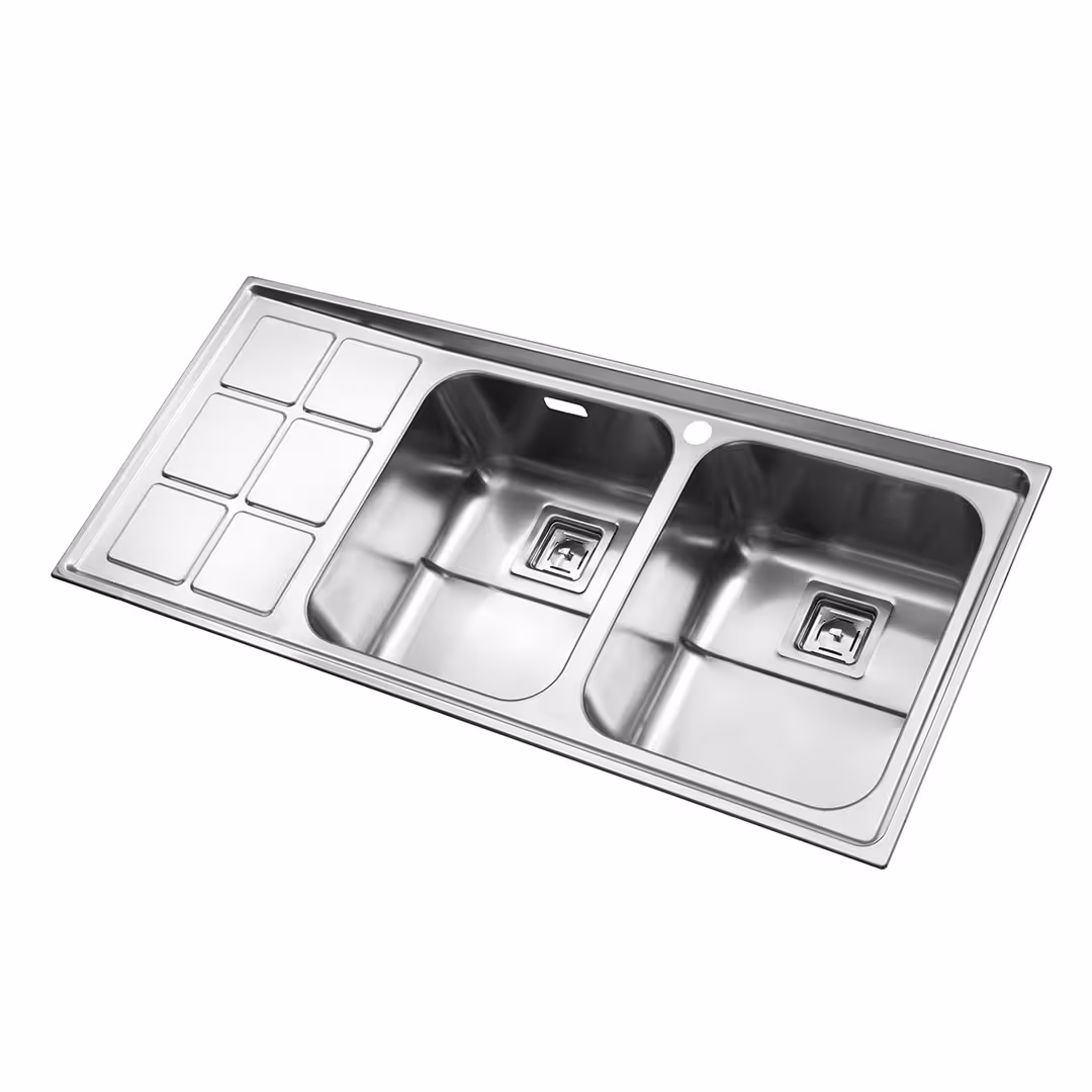 سینک ظرفشویی استیل البرز – مدل 761 توکار