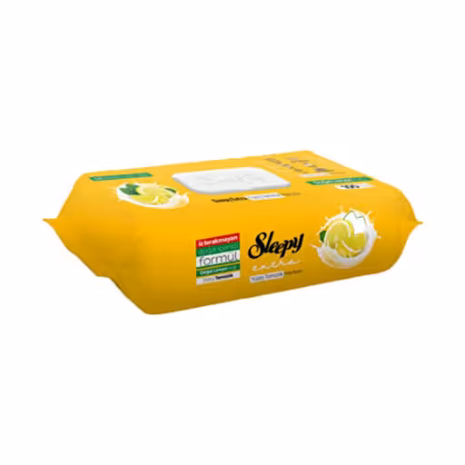 دستمال مرطوب همه کاره اسلیپی با رایحه لیمو بسته 100 عددی