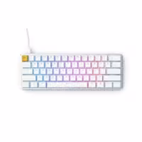 کیبورد بازی گلوریس مدل GMMK-Compact رنگ سفید یخی Keyboard Gaming Glorious white