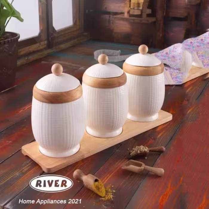 ست پاسماوری 3 تکه بامبو برند RIVER مدل 9569-14
