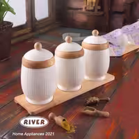 ست پاسماوری 3 تکه بامبو برند RIVER مدل 9569-14