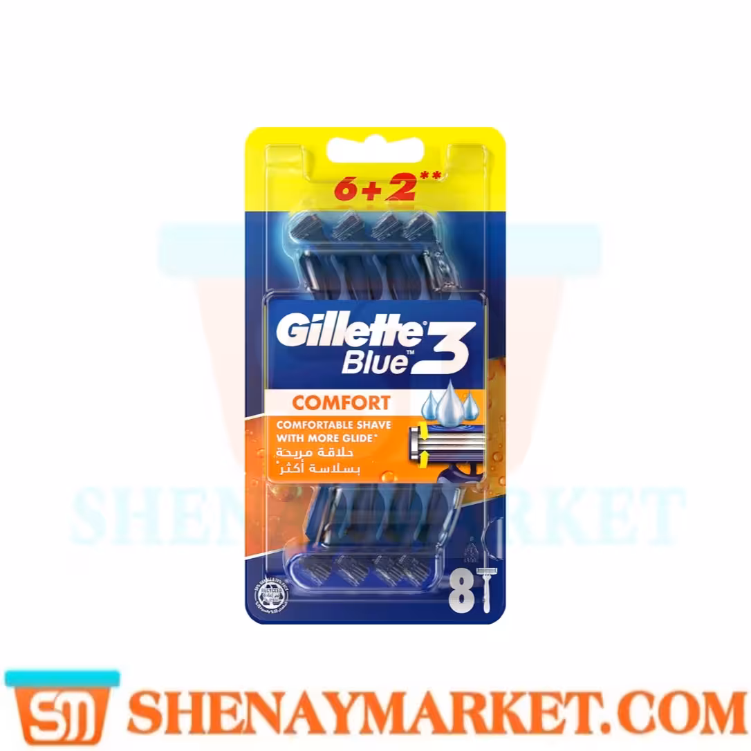 ژیلت بلوتری 8 عددی 3 لبه مدل COMFORT