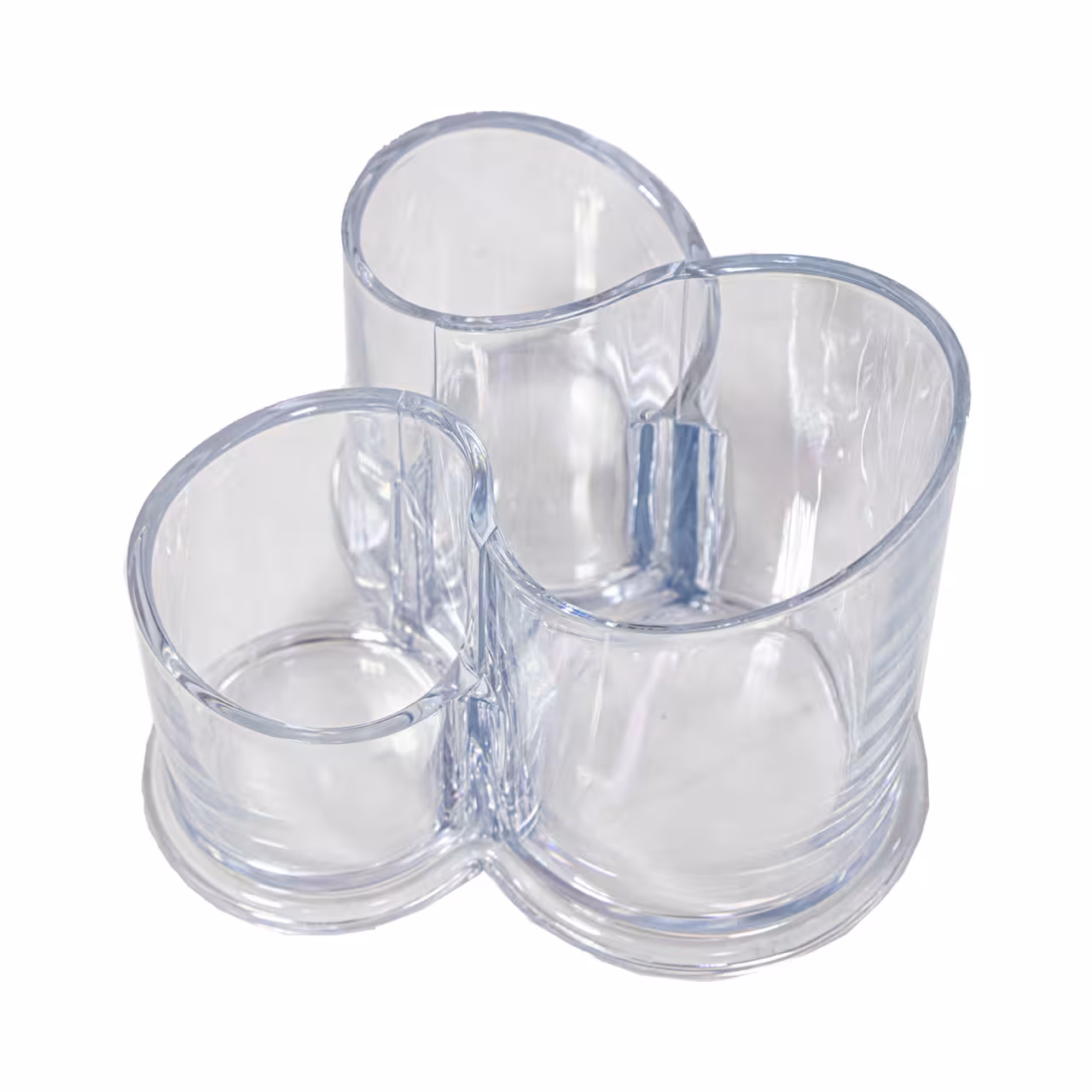 استند لوازم آرایشی اکریلیک مدل 3 قلو کد 7019