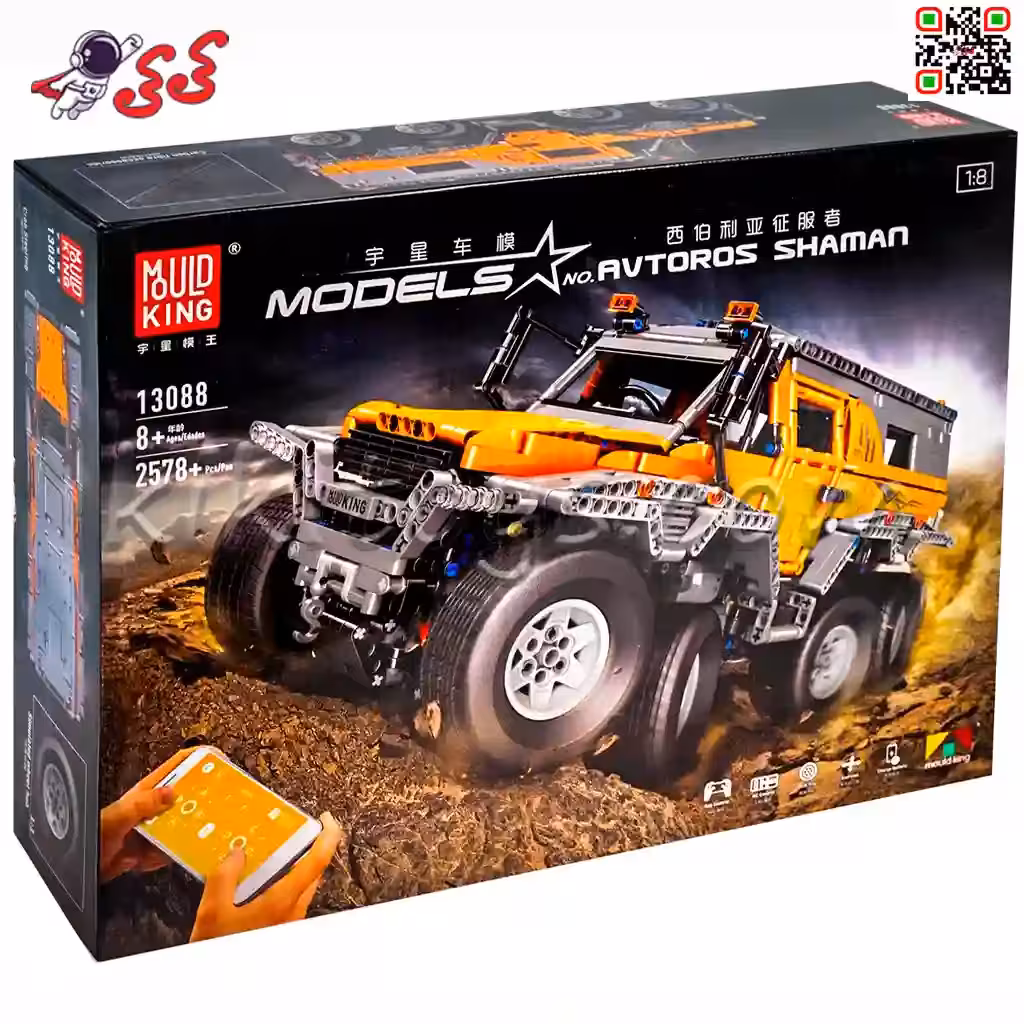 لگو ماشین کنترلی آفرودی 8 چرخ تکنیک برند لپین Mould king 13088