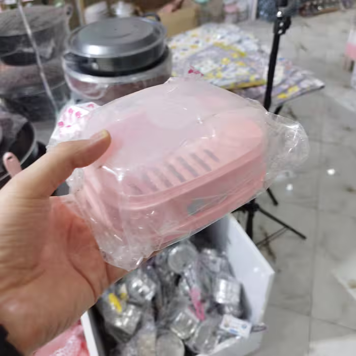 قاب صابون رنگ صورتی سابز متوسط 