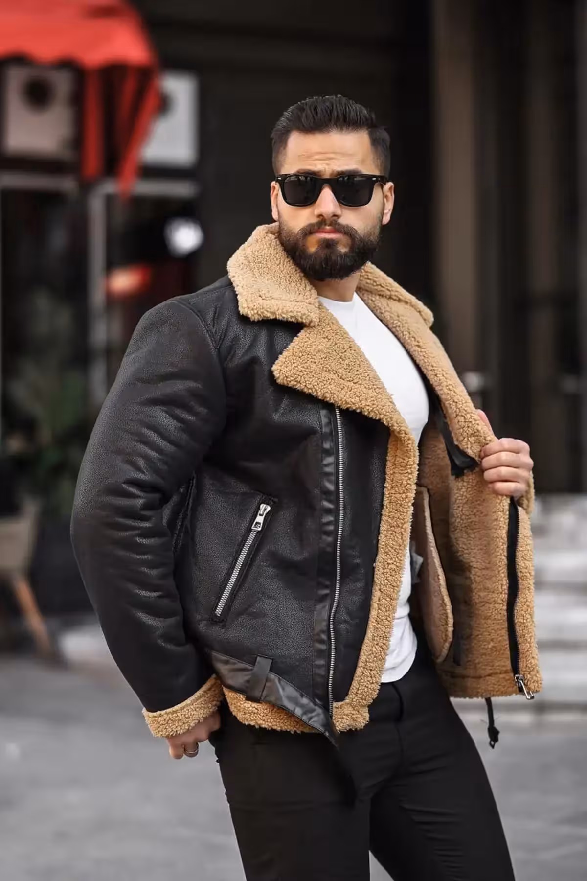 کاپشن چرم با فُرم لمینه و داخل پر از پشم مریم - 7331