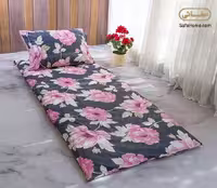 کاور تشک زمینی گلدار سورمه ای