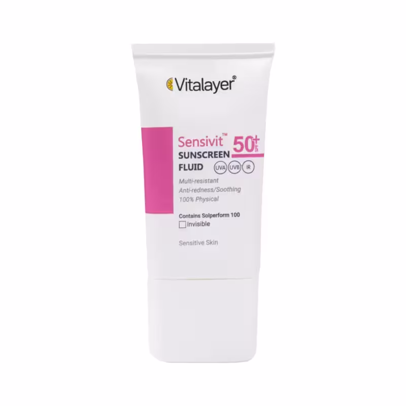 فلوئید ضد آفتاب  SPF50 بی رنگ سنسی ویت ویتالیر