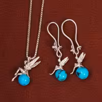 نیم ست فیروزه زنانه کد 28895 - جواهری مشاهیر