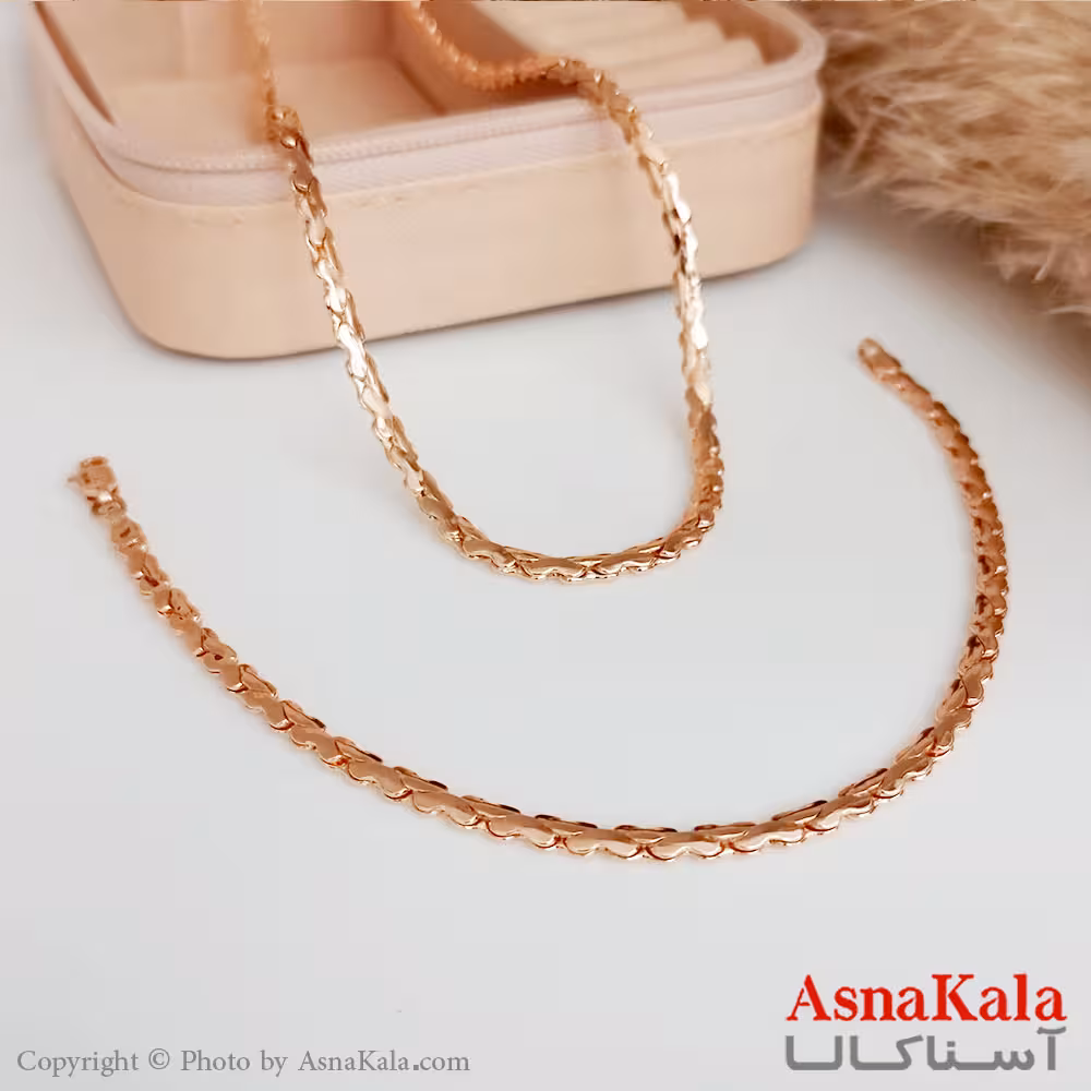 سرویس زنانه ژوپینگ زنانه مدل ظریف طرح طلا کد NIM14447W