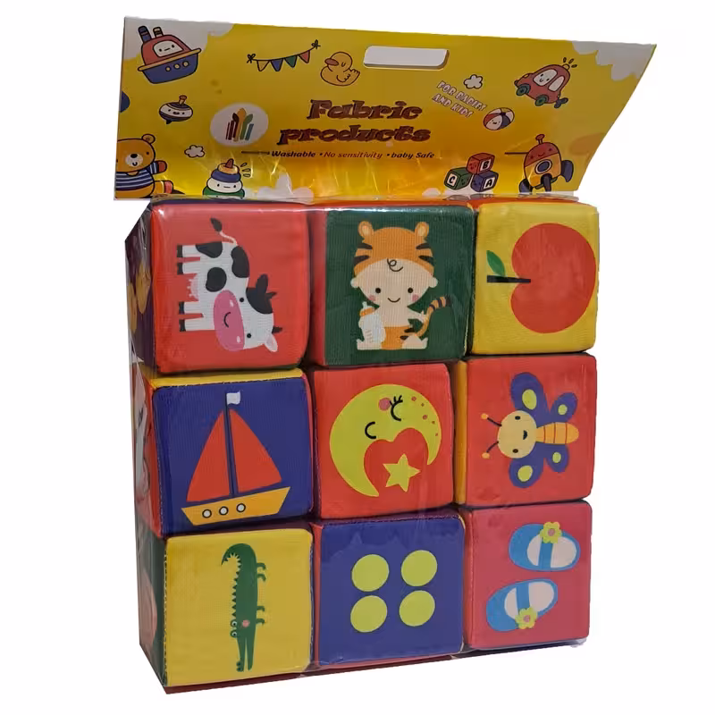 مکعب پارچه ای آموزشی 9 عددی