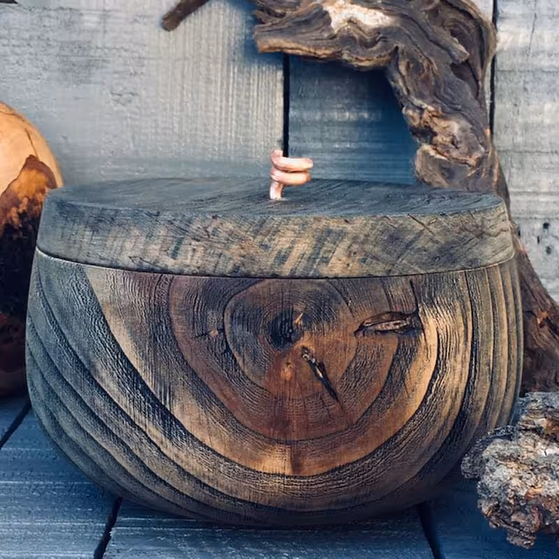 ظرف درب دار چوبی کد 953