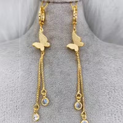 گوشواره پروانه اویز دار4