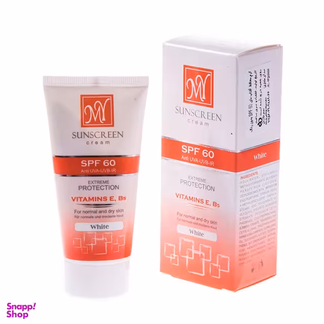 کرم ضدآفتاب SPF60 بدون رنگ مای (MY) حجم 50 گرم