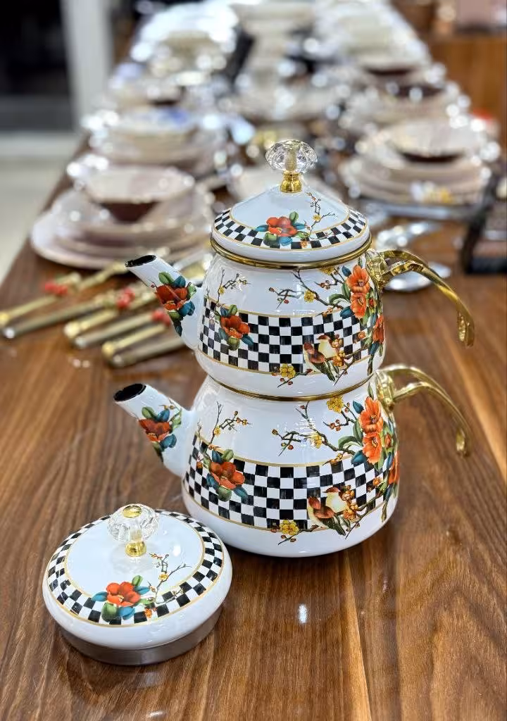 کتری و قوری لعابی شاهین ترکیه