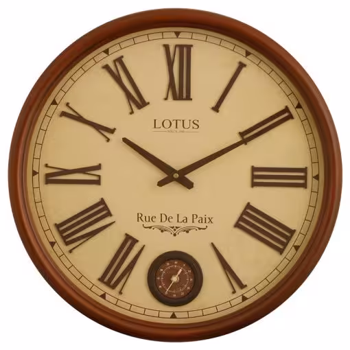 ساعت دیواری چوبی لوتوس مدل BREMOND کد W-254