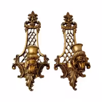 شمعدان مدل دیوارکوب طرح توری مجموعه دو عددی