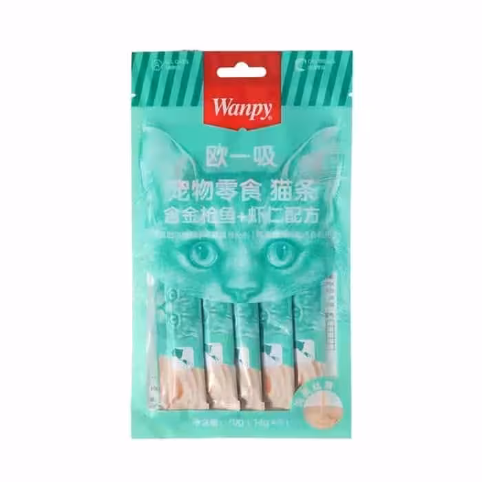 بستنی گربه ونپی مدل ماهی تن و میگو Tuna & Shrimp بسته 5 عددی