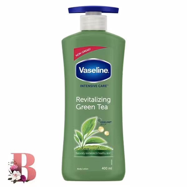 لوسیون بدن پمپی وازلین مخصوص پوست چرب مدل چای سبز 400 میلی لیتر | Vaseline Revitalizing Green Tea body lotion 400 ml