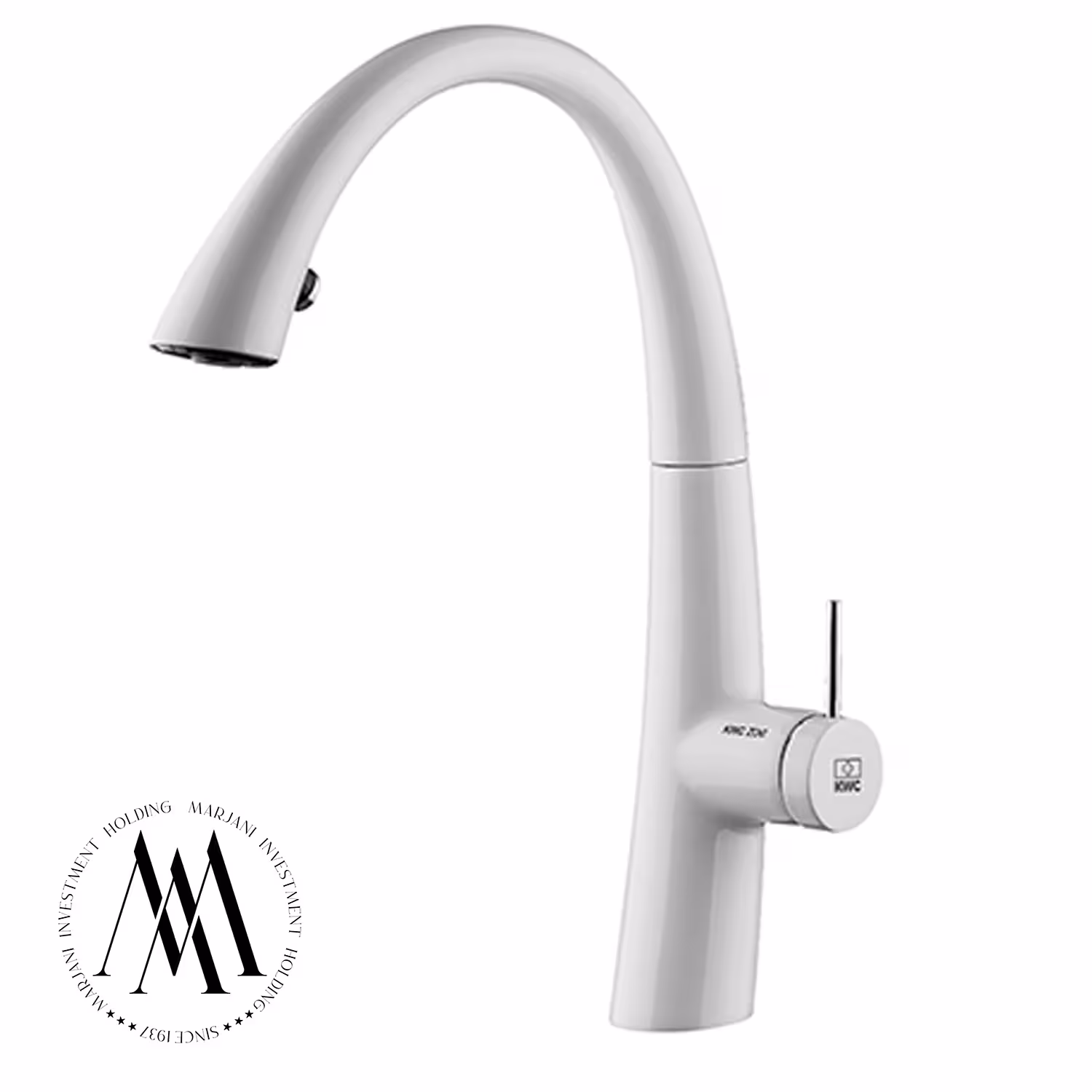 شیر ظرفشویی دومنظوره kwc مدل زو فایبر اپتیک (سفید)