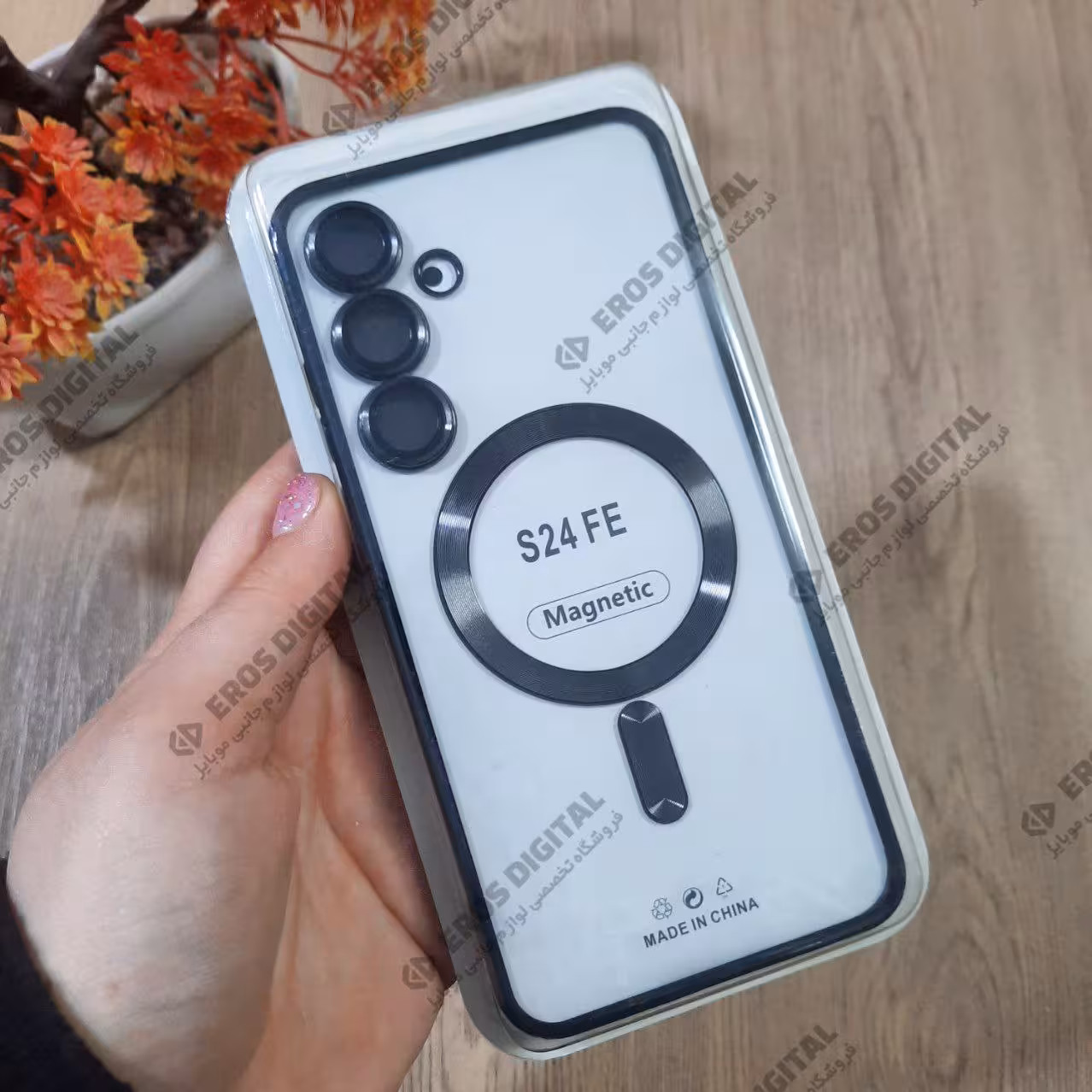 قاب ژله ای و محافظ لنزدار سامسونگ Galaxy S24 FE مدل مگ سیف دار