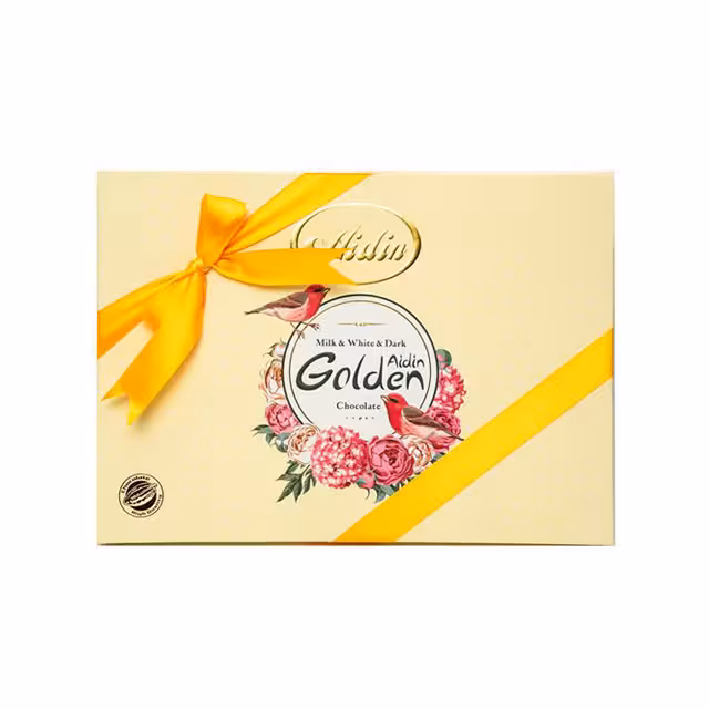 شکلات گلدن مستطیلی کادویی آیدین​