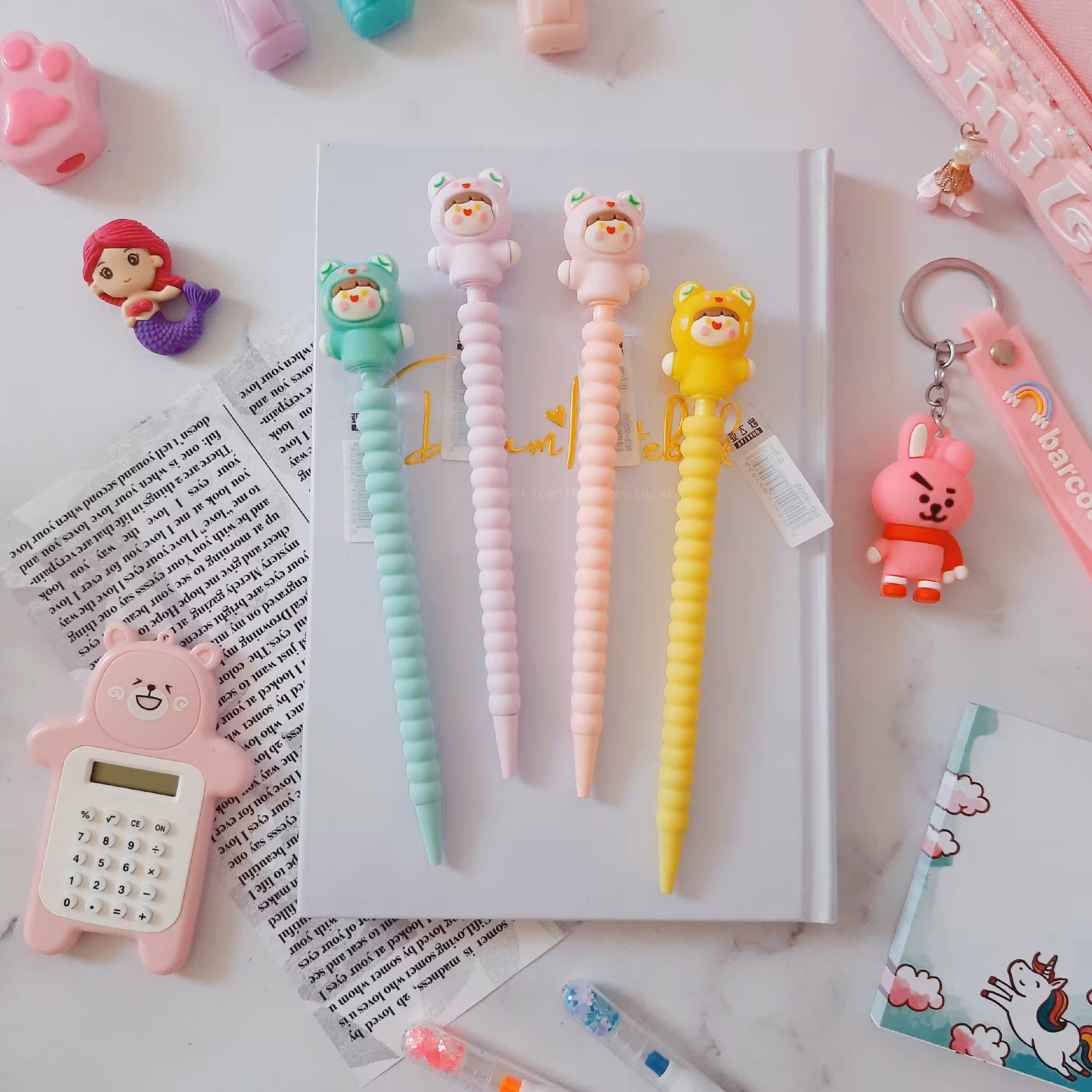 اتود 5 دهم  فانتزی جنس سیلیکونی طرح دختر  در چهار رنگ جذاب