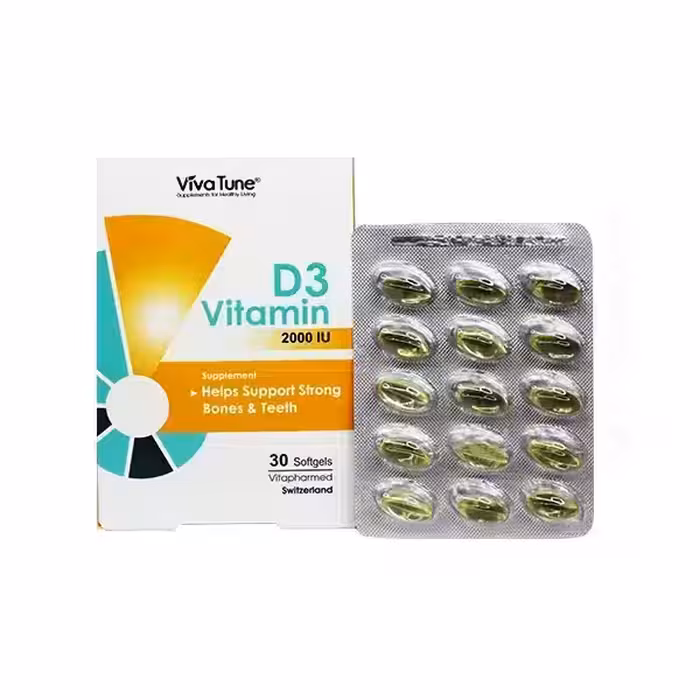 قیمت وخرید کپسول نرم ژلاتینی ویتامین D3 2000 ویواتیون 30 عدد